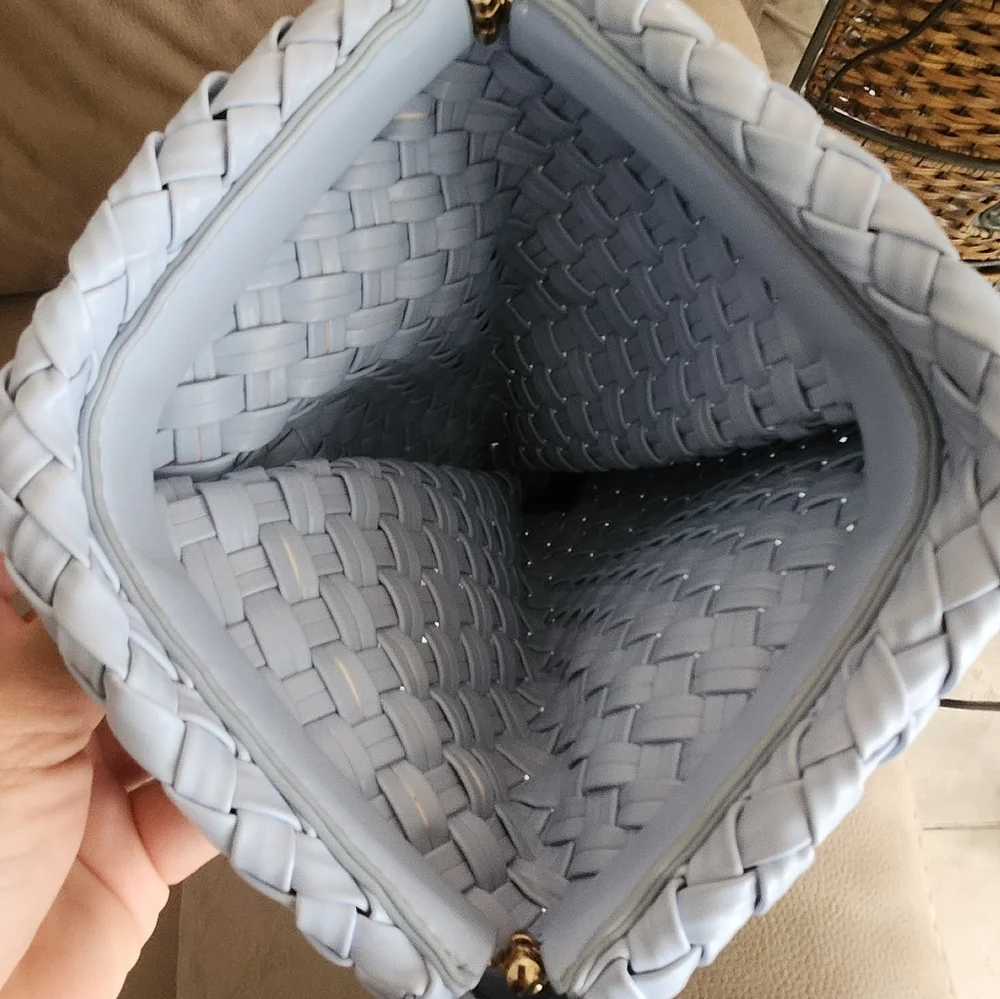 Digs woven clutch sky blue